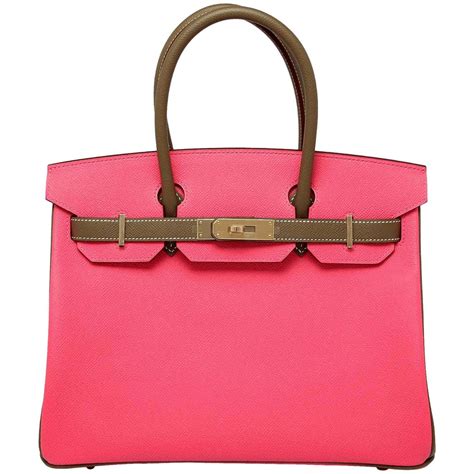 hermes rose azalea etoupe 30cm epsom